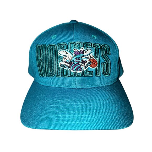 Charlotte Hornets NBA American Needle One Size Snapback Hat Blue Spell Out Rare - Picture 1 of 7